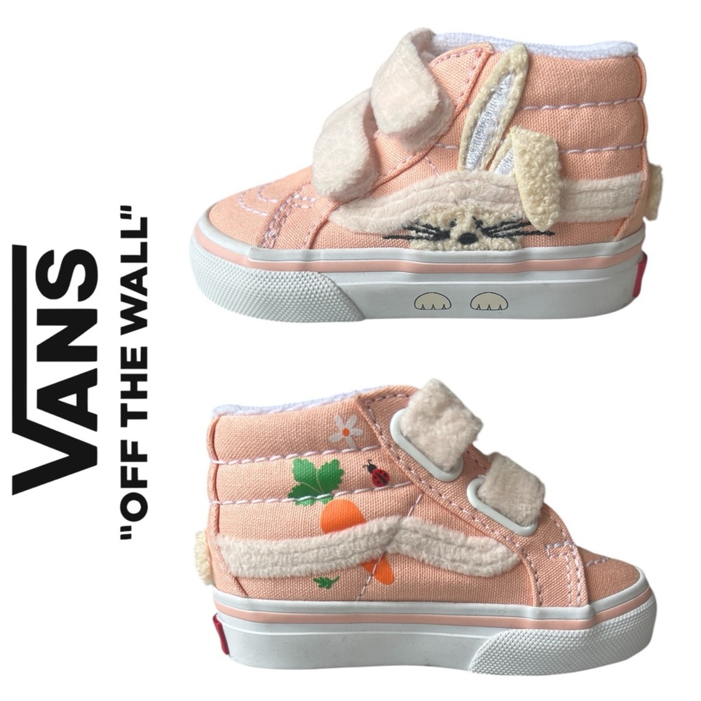 NEW Vans Bunny SK8-Mid Reissue V Rabbit Garden Party Sneakers Mid-tops Toddler 4